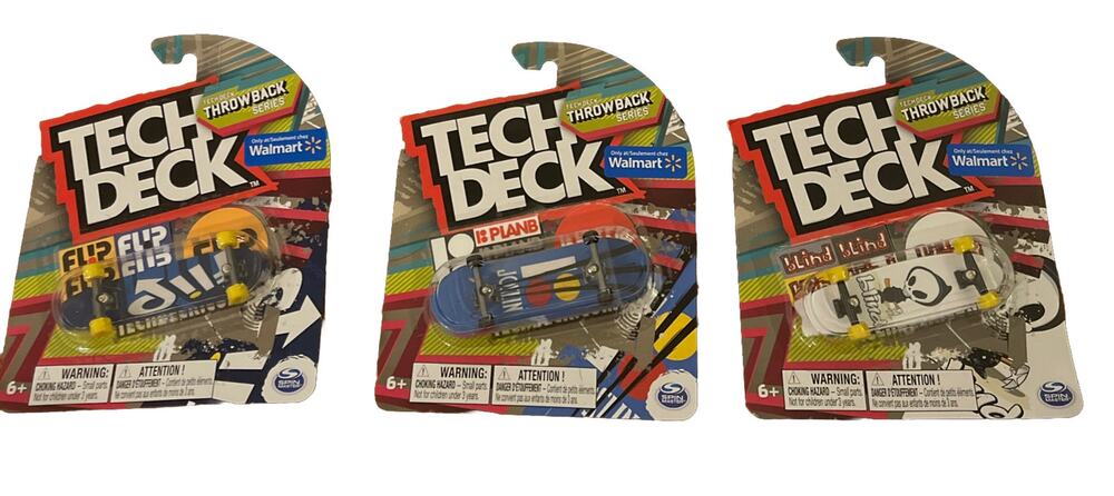 Tech Deck Throwback Series Walmart Exclusive Lot Of 3 Brand New Limited Edition